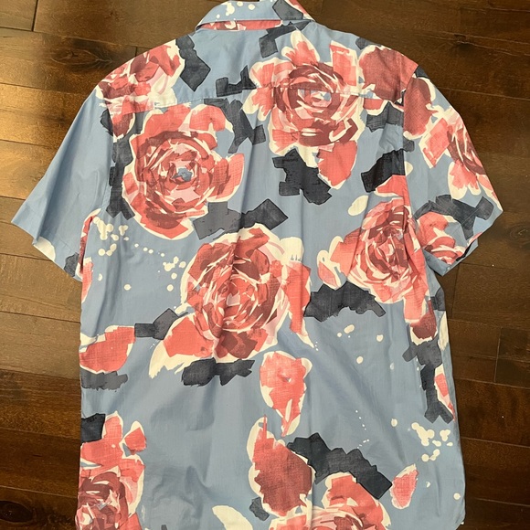 PERRY ELLIS LARGE FLORAL SUMMER SHIRT - Picture 3 of 3
